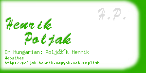 henrik poljak business card